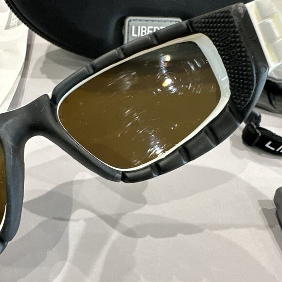 Liberty Sport SNOWBLAZER Wrap Sunglasses Pearl Frame W/ Brown Lenses W/Case - Picture 4 of 6